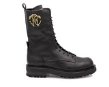 8940 Roberto Cavalli Combat Boots / Black