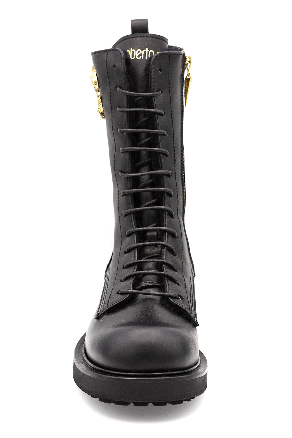 8940 Roberto Cavalli Combat Boots / Black