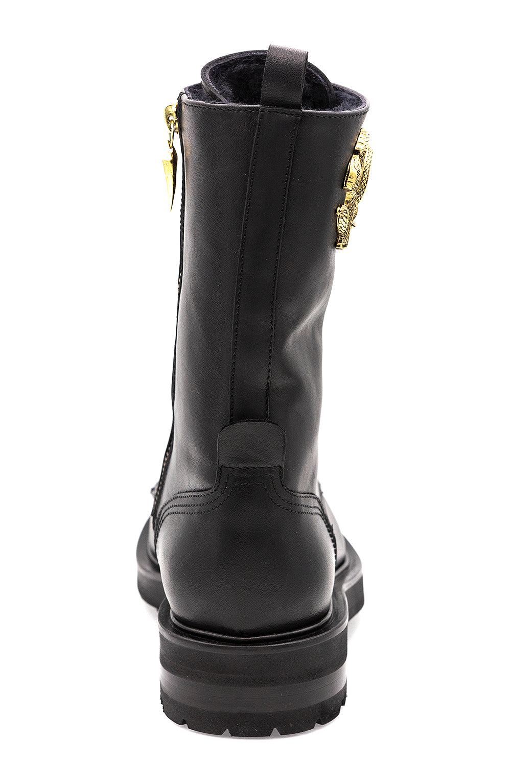8940 Roberto Cavalli Combat Boots / Black
