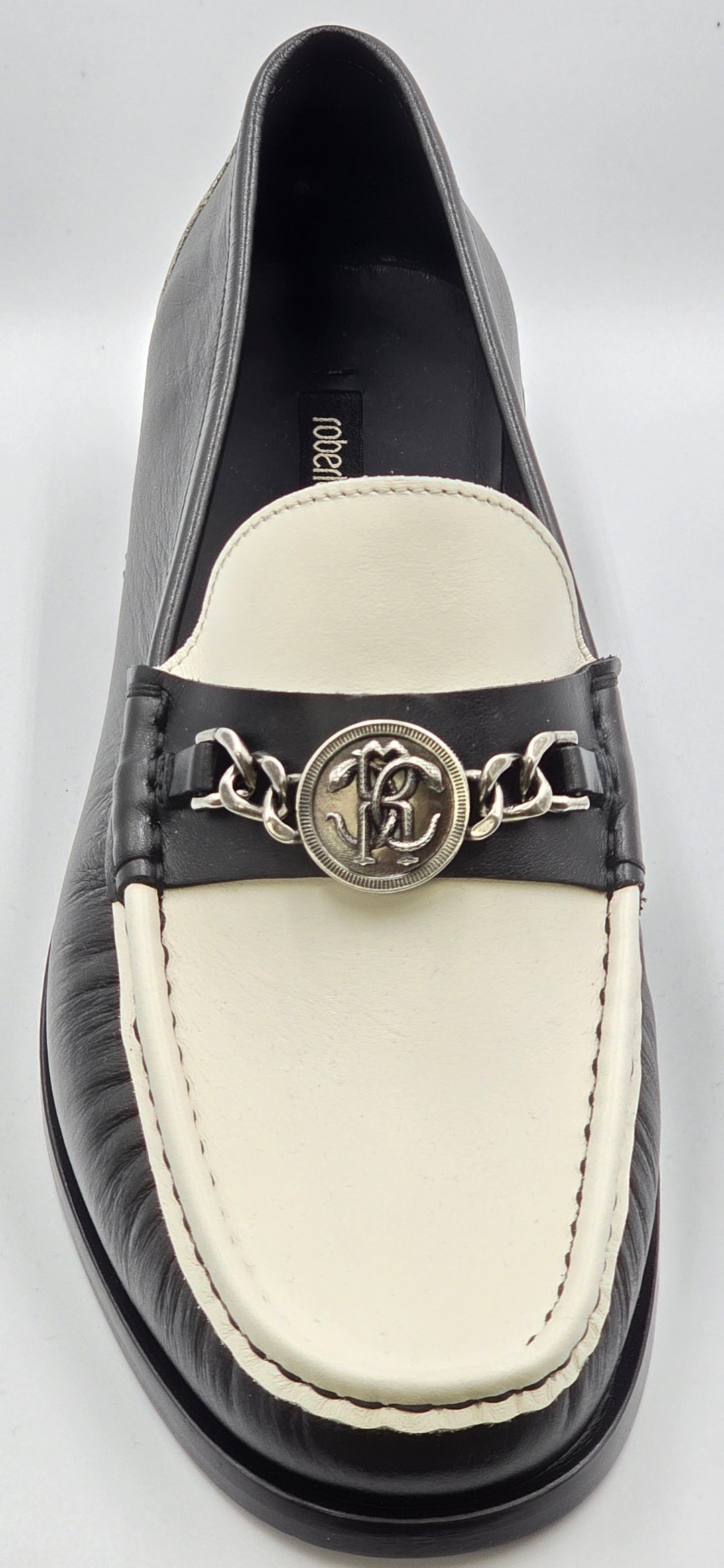 9105 Roberto Cavalli Loafers / Black - White