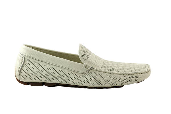 Baldinini White Leather Casual Penny Loafers Driving Shoes Men’s Sz 42EU/9M US Baldinini Leather Loafers In White - 67% Off | Editorialist main image 4