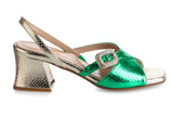 8964 Fiorangelo Sandals / Gold - Green