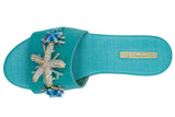 9234 Paola Fiorenza Sandals / Turquoise