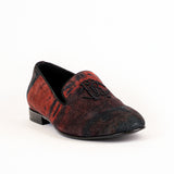 9160 Roberto Cavalli Loafers / Black - Red