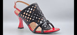 9077 Fiorangelo Sandals / Black - Red