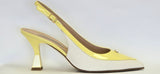 9081 Marino Fabiani Pumps / White - Yellow