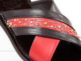 0002985 Loriblu Sandals-Brown/Red