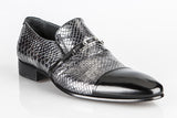 6105 Rina's Couture Shoes / Black-Silver