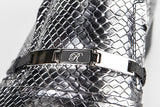 6105 Rina's Couture Shoes / Black-Silver