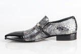 6105 Rina's Couture Shoes / Black-Silver