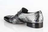 6105 Rina's Couture Shoes / Black-Silver