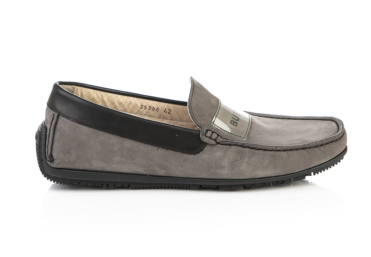 Gray moccasin shoes on sale