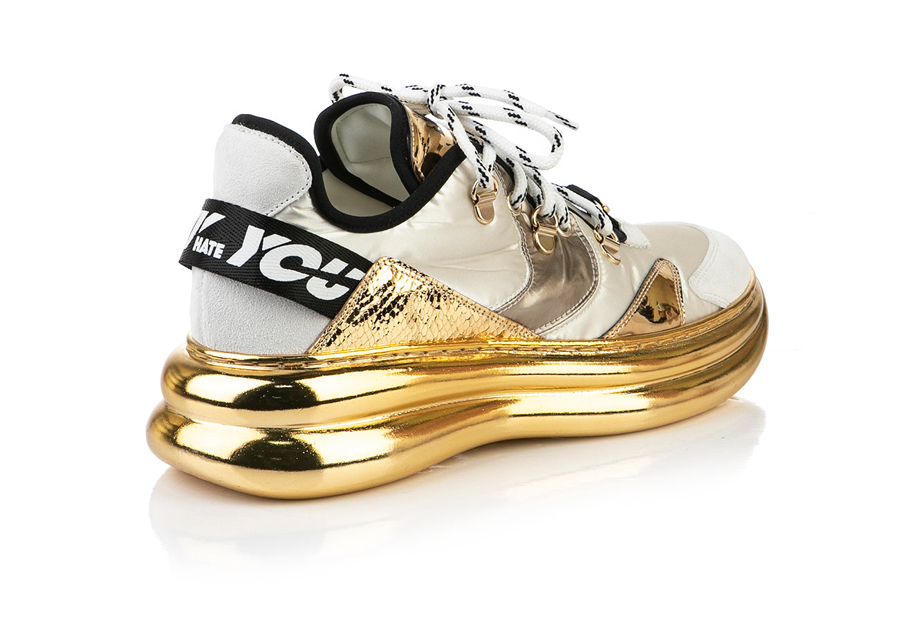 7520 Loriblu Sneakers / White - Gold