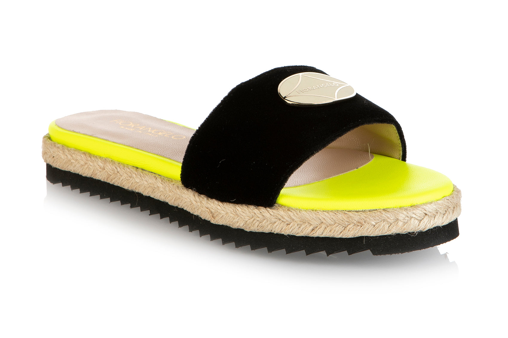 8539 Fiorangelo Sandals / Black-Yellow